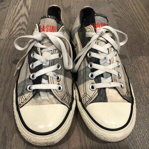 Converse Chucks Low - Plaid Black and White - Size Woman's 8